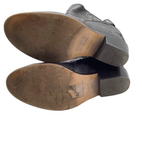 MM6 MAISON MARTIN MARGIELA 37 Hidden Wedge Leather Ankle Boot Bootie Block Heel - Picture 6 of 10